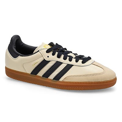 Lds Samba OG Lace Up Sneaker - Cream White/Black/Sand Strata