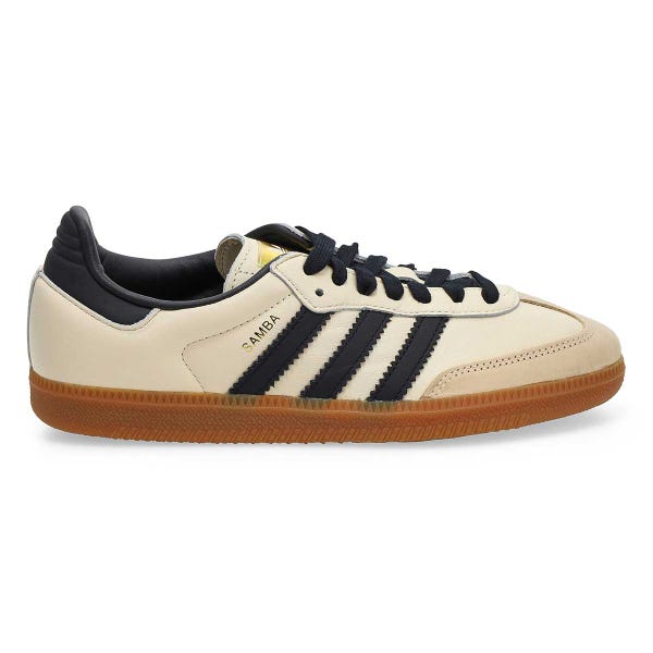 Women's Samba OG Lace Up Sneaker - Cream White/Black/Sand Strata