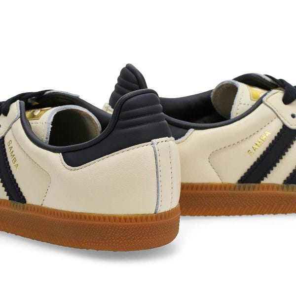 Women's Samba OG Lace Up Sneaker - Cream White/Black/Sand Strata