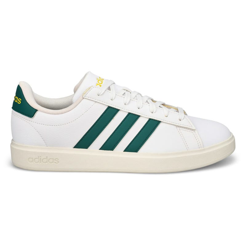 Men's Grand Court 2.0 Lace Up Sneaker - White/ Green/Yellow