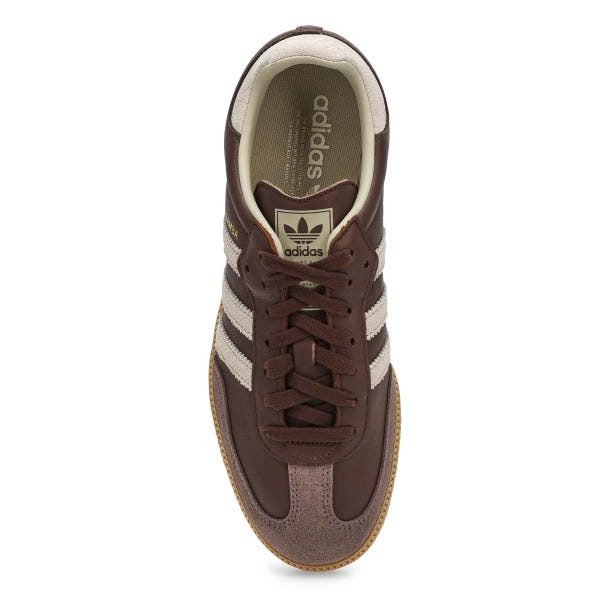 Unisex Samba OG Lace Up Sneaker - Brown/Putty Grey/Gold Metallic