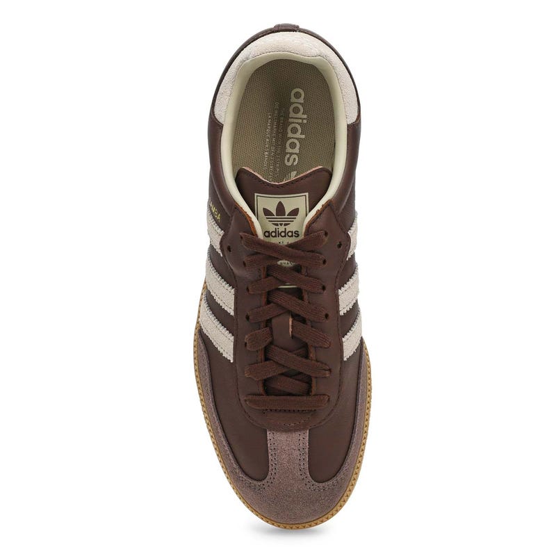 Unisex Samba OG Lace Up Sneaker - Brown/Putty Grey/Gold Metallic