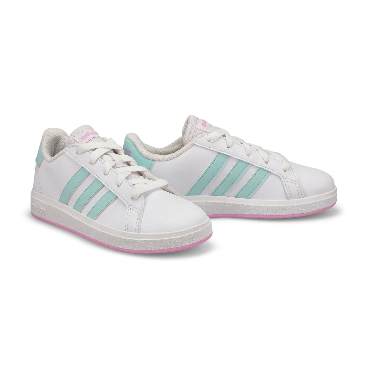 Basket GRAND COURT 2.0 K, blanc/aqua/lilas, filles