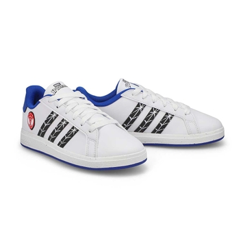 Kids' Grand Court Man K Sneaker - White/Black/Blue