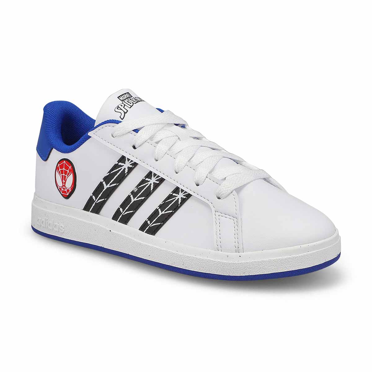Kids' Grand Court Man K Sneaker - White/Black/Blue