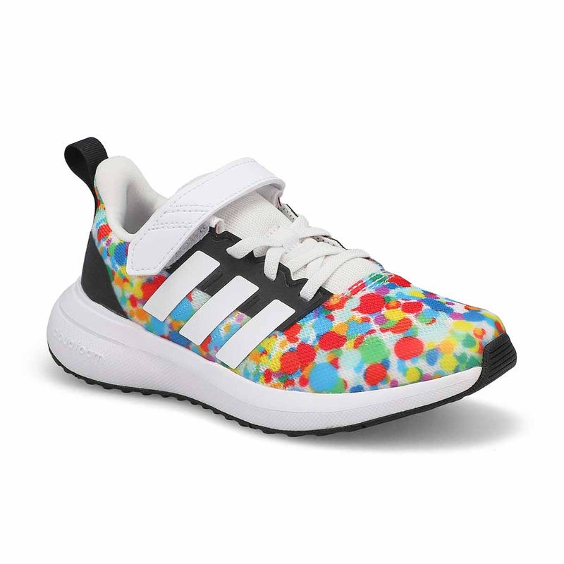 Kids' FortaRun 2.0 EL K Sneaker - White/Black/Green