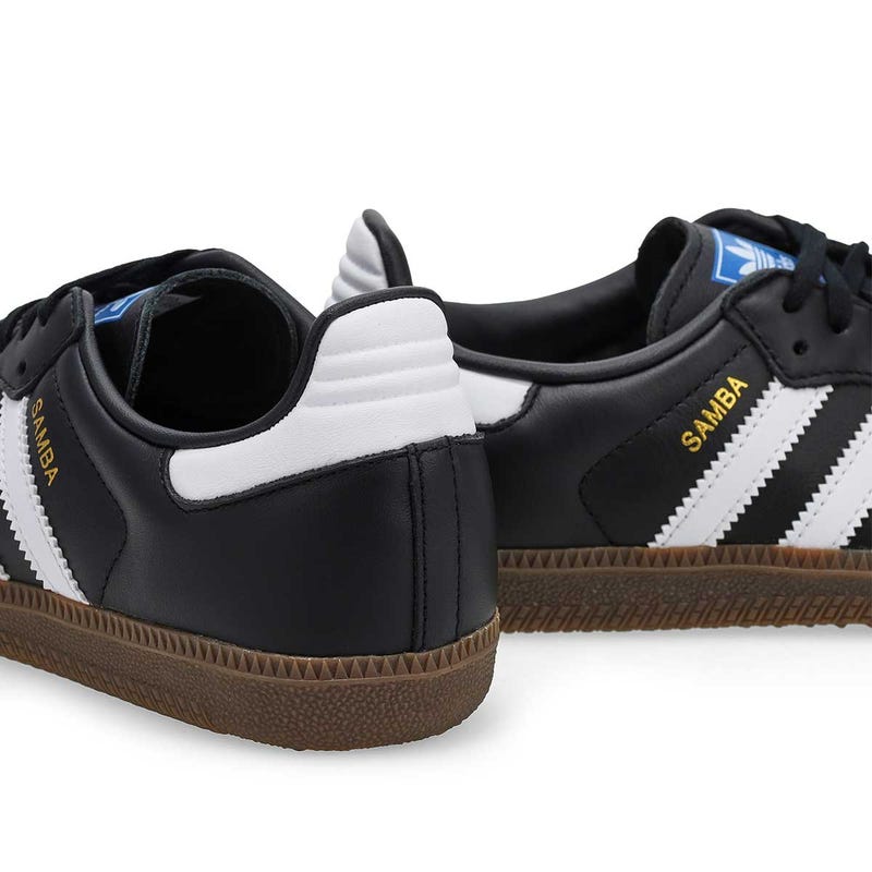 Kids'  Samba OG J Lace Up Sneaker - Black/White/Gum