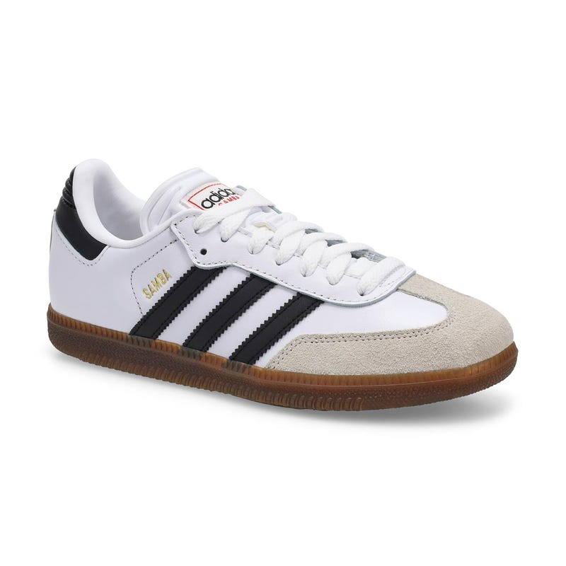 Kids'  Samba Lace Up Sneaker - White/Black