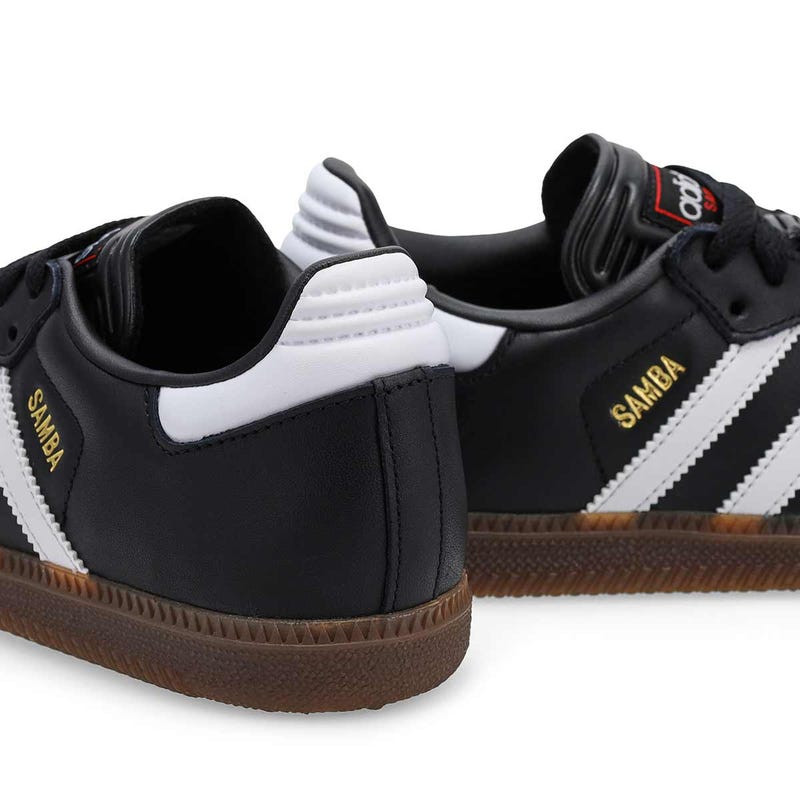 Kids' Samba Lace Up Sneaker - White/Black