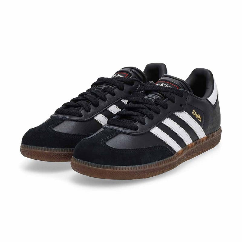 Kids' Samba Lace Up Sneaker - White/Black