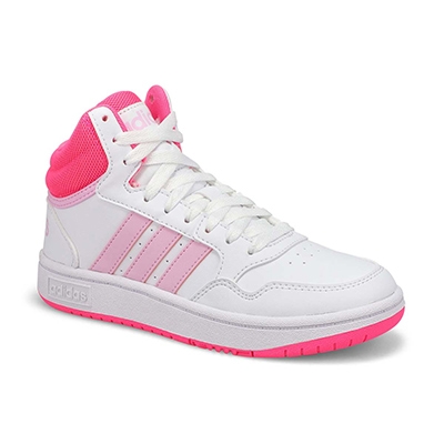 Grls Hoops Mid 3.0 K Sneaker - White/Pink