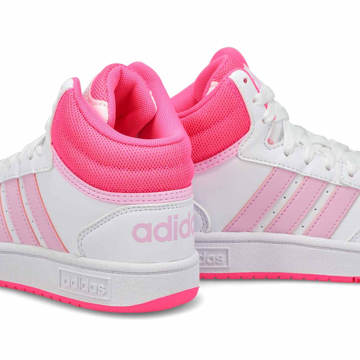 Girls' Hoops Mid 3.0 K Sneaker - White/Pink