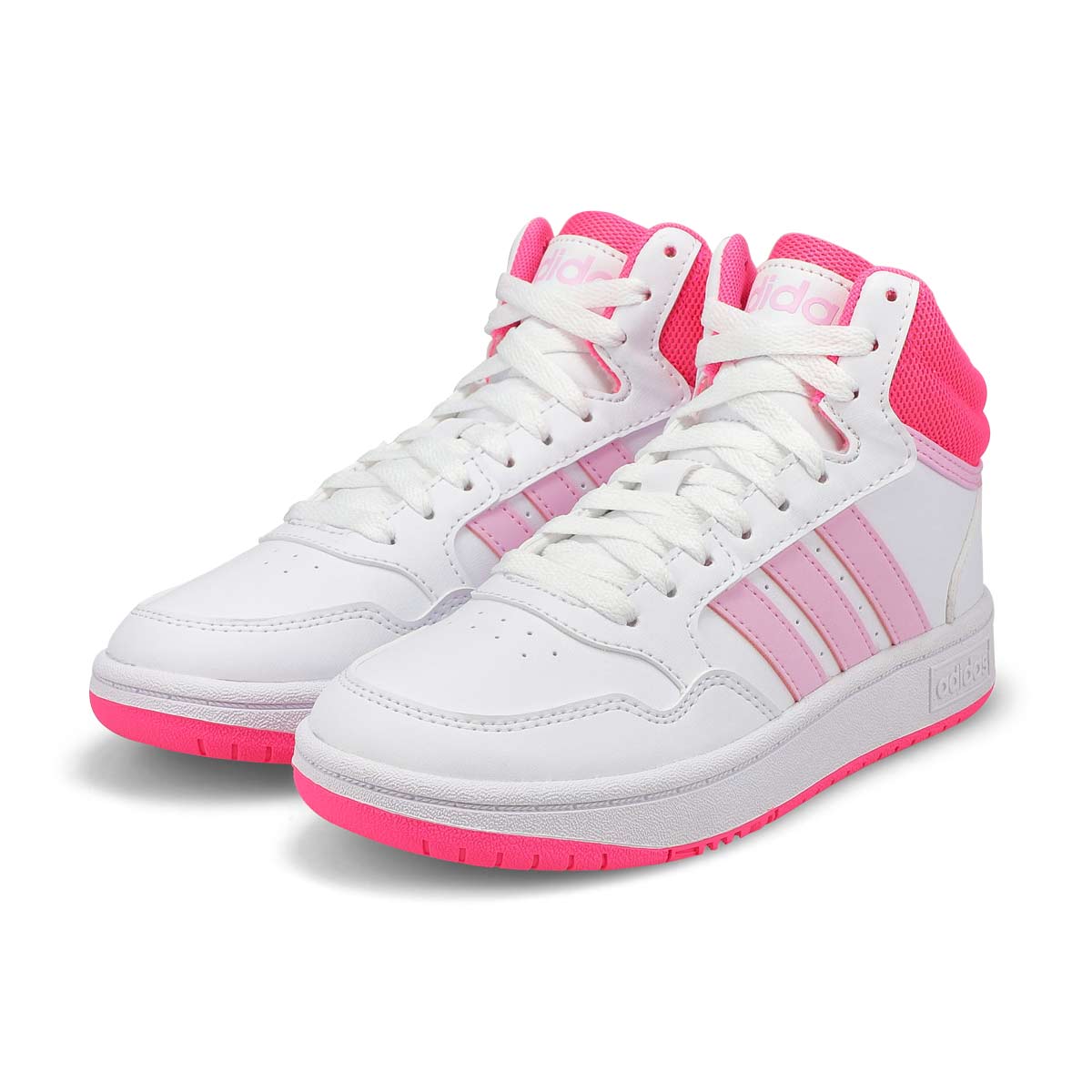 Girls' Hoops Mid 3.0 K Sneaker - White/Pink