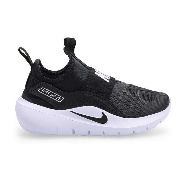 Kids'  Flex Runner 4 PS Pull On Sneaker - Black/White