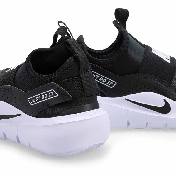 Kids'  Flex Runner 4 PS Pull On Sneaker - Black/White