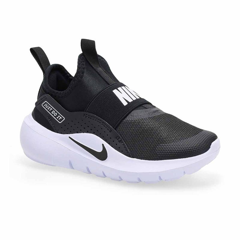 Kids'  Flex Runner 4 PS Pull On Sneaker - Black/White