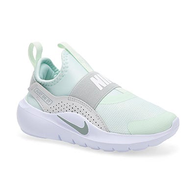 Kds Flex Runner 4 PS Pull On Sneaker - Barely Green/Light Silver/Photon Dust