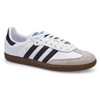 Lds Samba OG Lace Up Sneaker -White/Core Black/Clear Granite