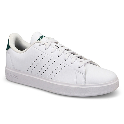 Mns Advantage 2.0 Lace Up Sneaker - White/Core Black/Collegiate Green