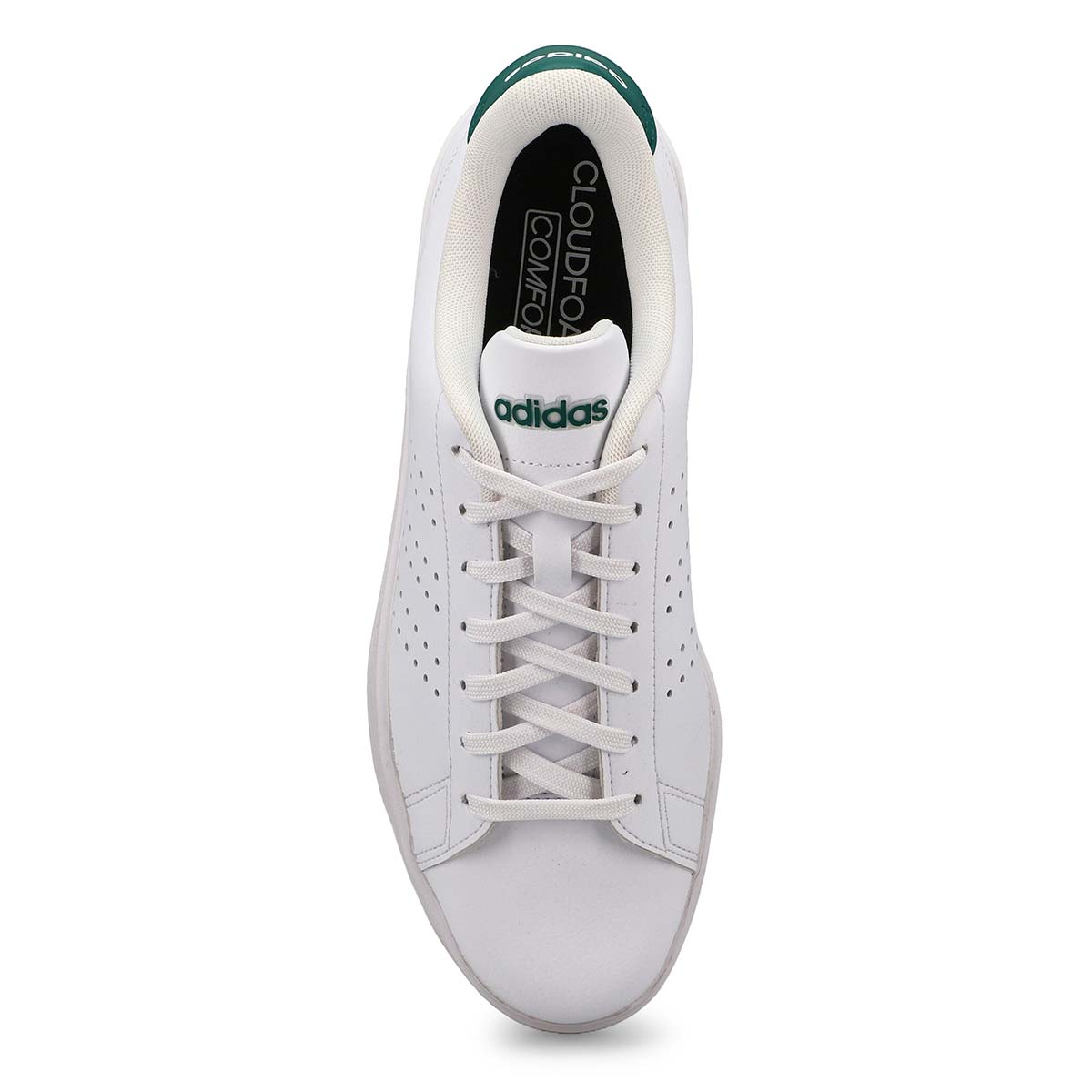 Men's Advantage 2.0 Lace Up Sneaker - White/Core Black/Collegiate Green