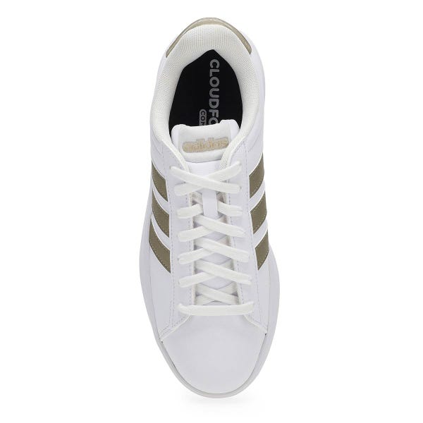 Women's Grand Court 3.0 Lace Up Sneaker - White/Metallic