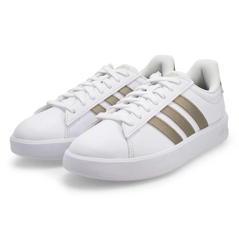 Women's Grand Court 3.0 Lace Up Sneaker - White/Metallic