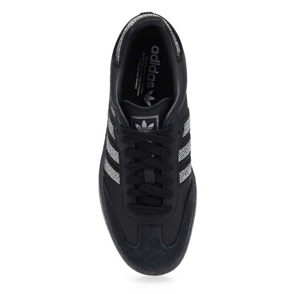 Chaussures lacées Sambae pour femmes - Noir/Bleu métallisé/Blanc gomme