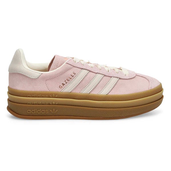 Women's  Gazelle Bold Platform Sneaker - Pink/Off White/Copper Metallic