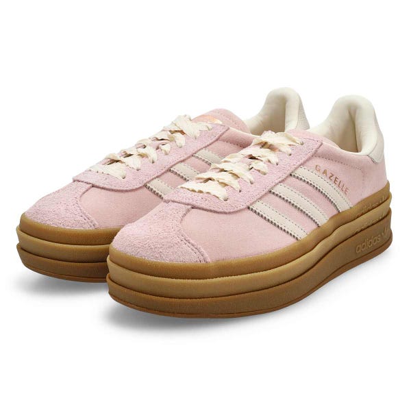 Women's  Gazelle Bold Platform Sneaker - Pink/Off White/Copper Metallic