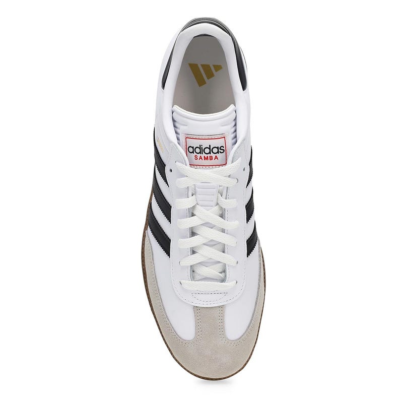 Unisex Samba Lace Up Sneaker - White/Black