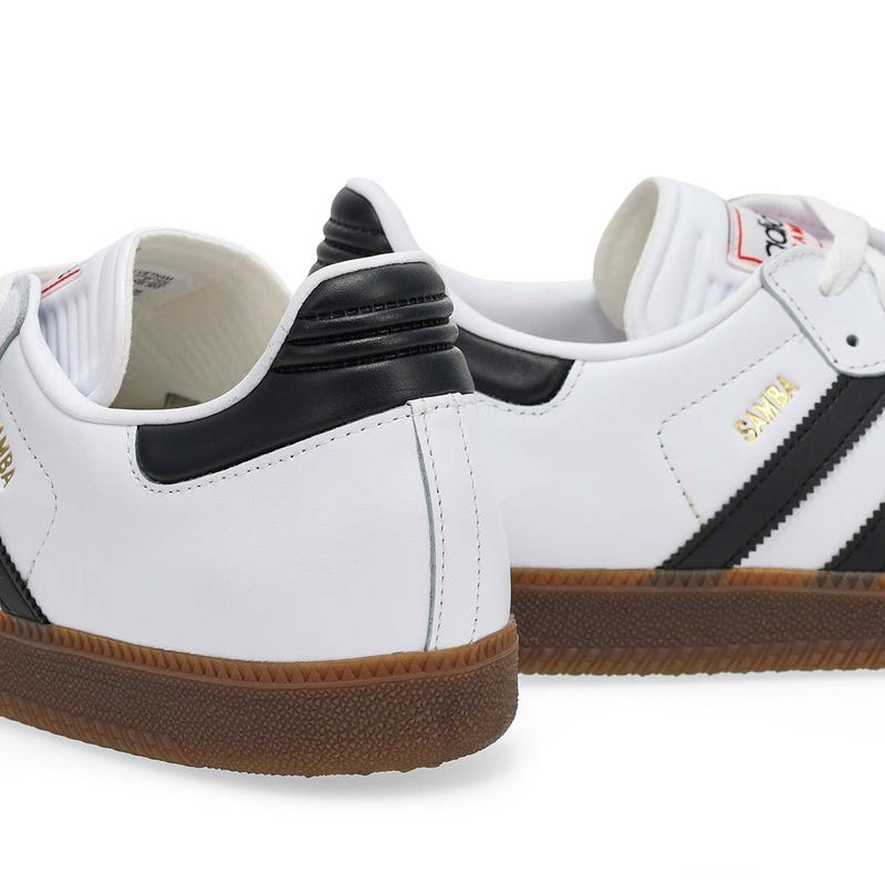 Unisex Samba Lace Up Sneaker - White/Black