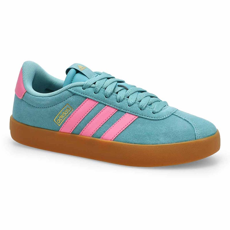 Women's  VL Court 3.0 Lace Up Sneaker - Mint Ton/Bliss Pink/Gold Metallic