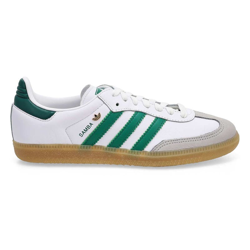 Women's Samba OG Lace Up Sneaker -White/Bold Green/Green