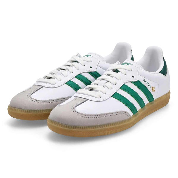 Women's Samba OG Lace Up Sneaker -White/Bold Green/Green