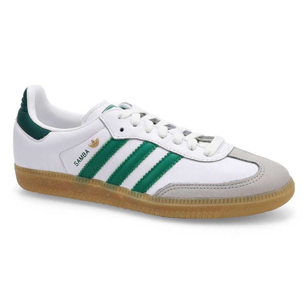 Women's Samba OG Lace Up Sneaker -White/Bold Green/Green