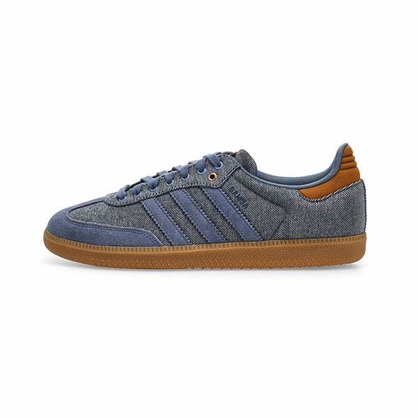 Adidas Men's Samba OG Lace Up Sneaker - Blue | SoftMoc.com
