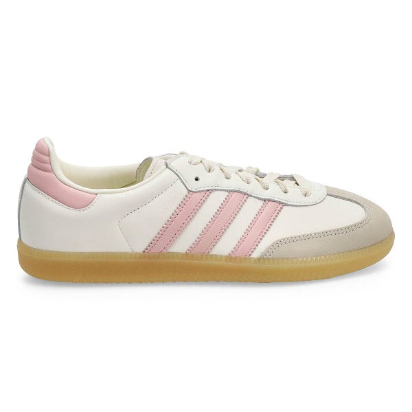 Women's Samba OG Lace Up Sneaker - Off White/Sandy Pink/Gum3