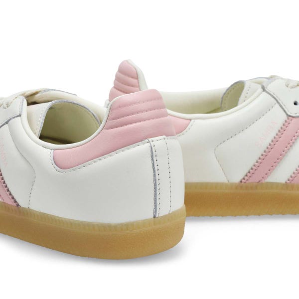 Women's Samba OG Lace Up Sneaker - Off White/Sandy Pink/Gum3