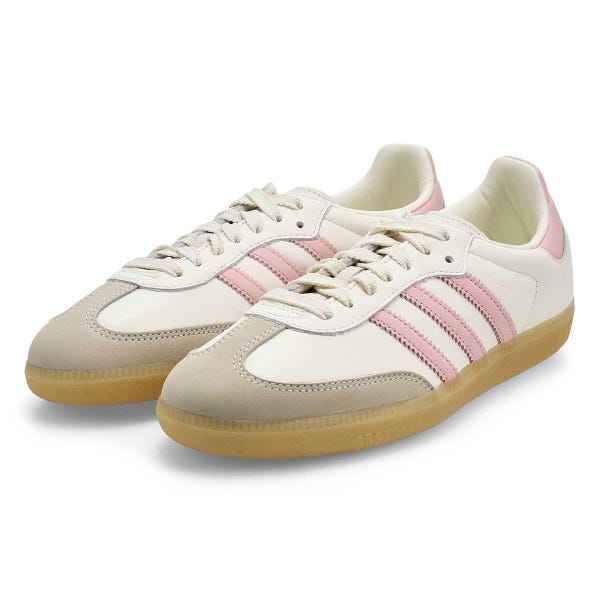 Women's Samba OG Lace Up Sneaker - Off White/Sandy Pink/Gum3