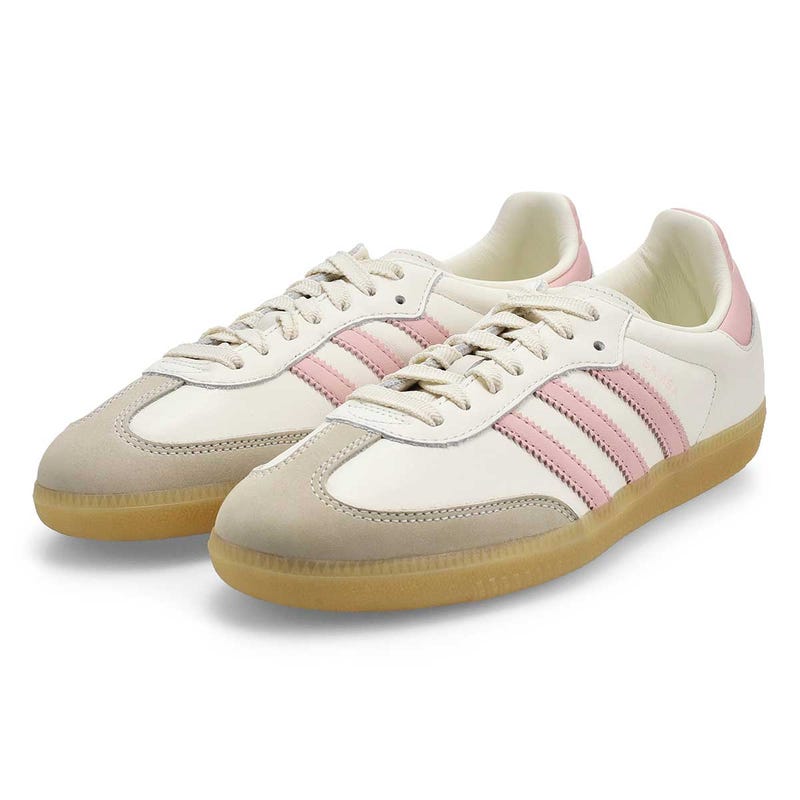 Women's Samba OG Lace Up Sneaker - Off White/Sandy Pink/Gum3