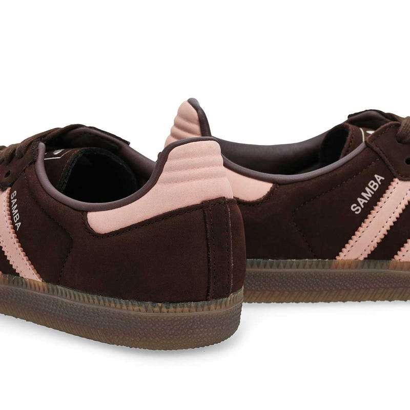 Women's  Samba OG Lace Up Sneaker - Aurora Coffee/Sandy Pink/Flower White