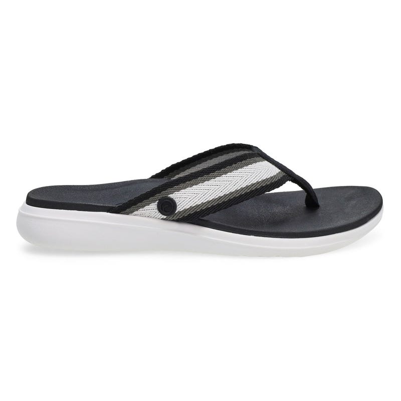 Women's Indigo Casual Thong Sandal - Black/Multi