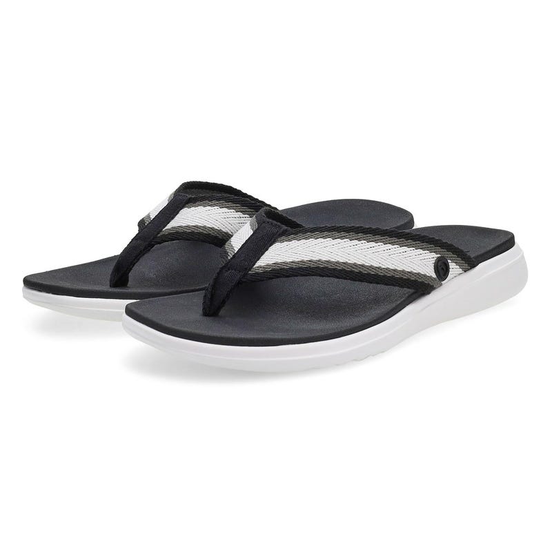 Women's Indigo Casual Thong Sandal - Black/Multi