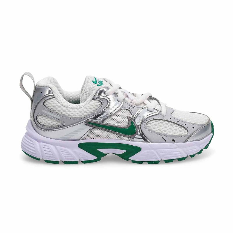 Boys'  V5 BP Performance Sneaker - White/Malachite/Vast Grey/Metalic Silver