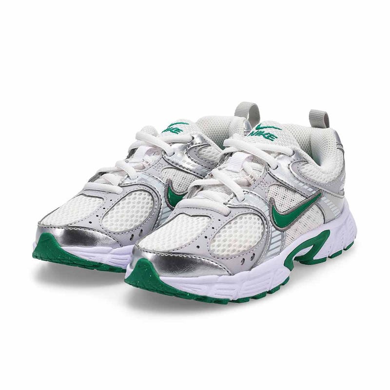 Boys'  V5 BP Performance Sneaker - White/Malachite/Vast Grey/Metalic Silver
