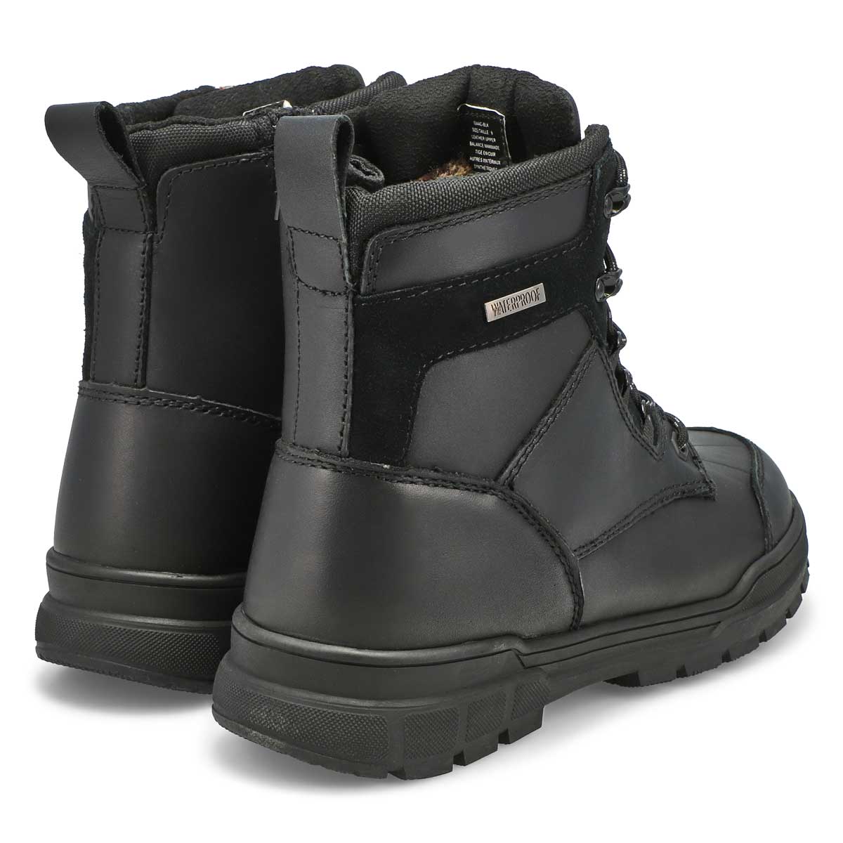 Botte d'hiver imperméable à lacets ISAAC, noir, hommes