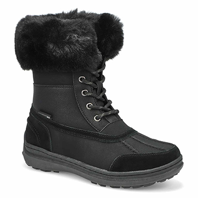 Botte d'hiver imp. Iseloa, noir, femme