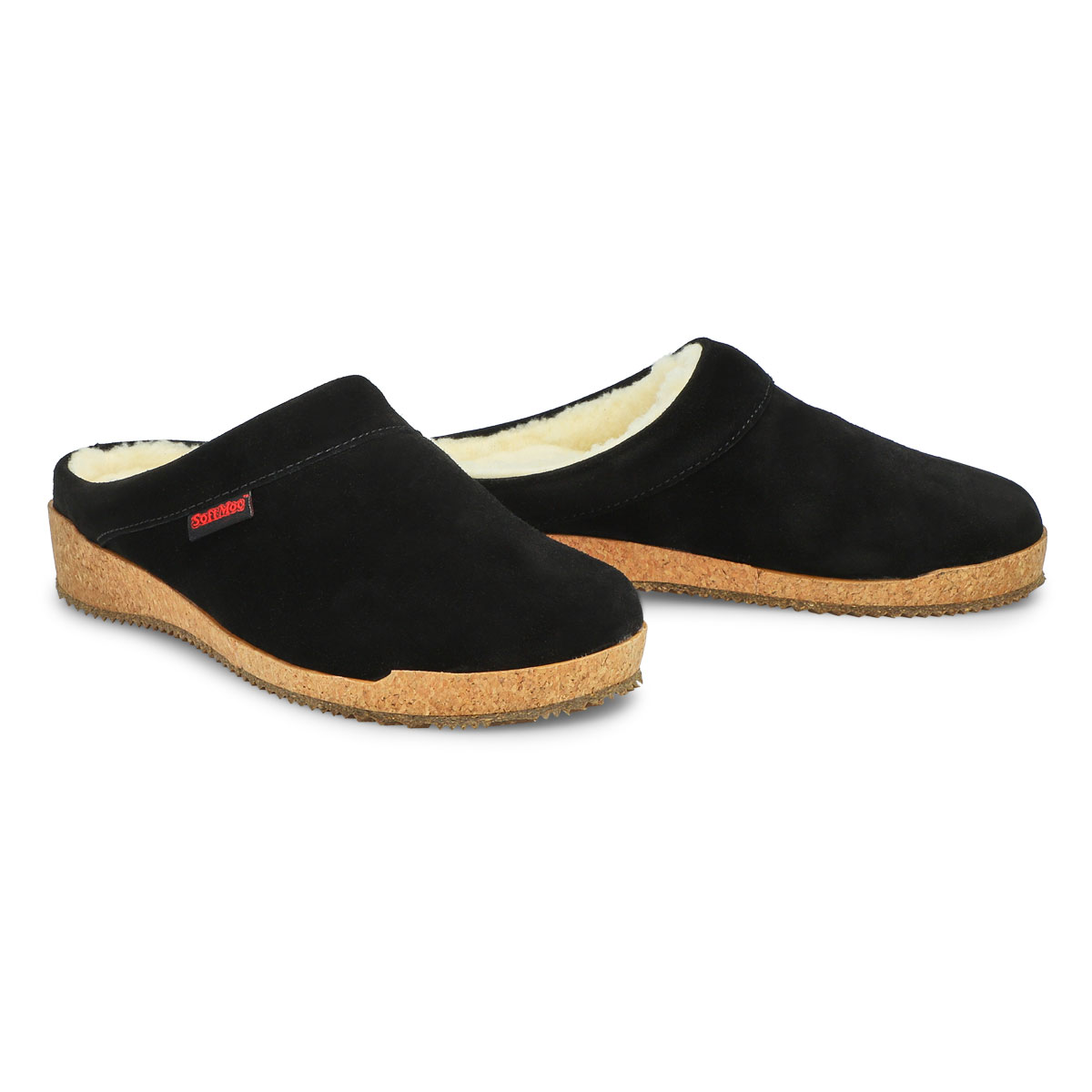 Women's Ivy Suede Clog Slipper - Black