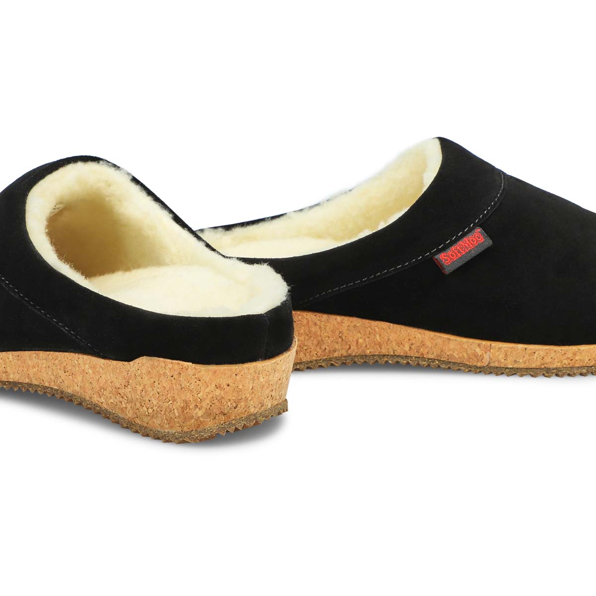 Women's Ivy Suede Clog Slipper - Black