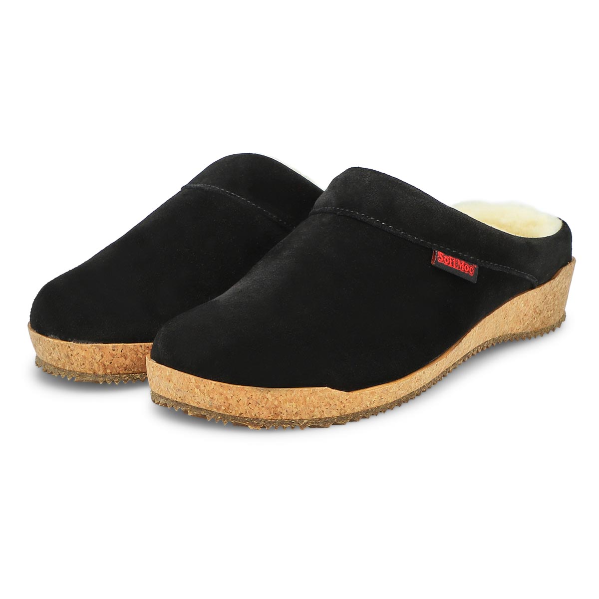 Women's Ivy Suede Clog Slipper - Black